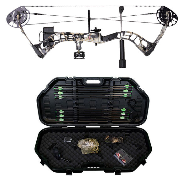 PSE Brute ATK Compound Bow Hunter Package Field Ready [Colour: Kryptek Skyfall] [Handed: Right Handed] [Draw Weight: 70lbs]