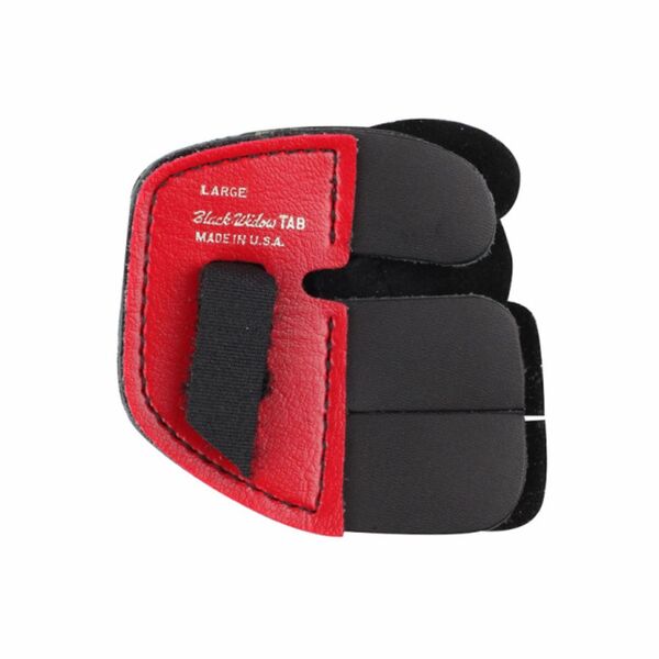 Black Widow BW-250 Leather Finger Tab Red Xsmall / Left Handed