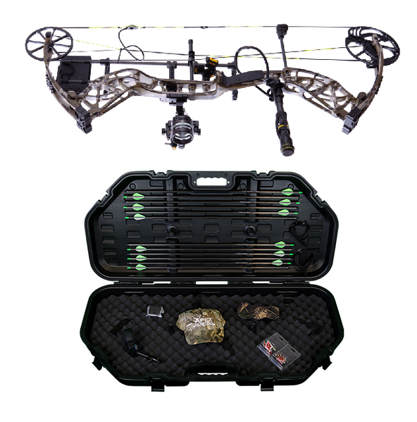 Bear Archery THP Adapt 2+ RTH Throwback Green/Bottomland Limbs / Right Handed / 70lbs - Field Ready Kit