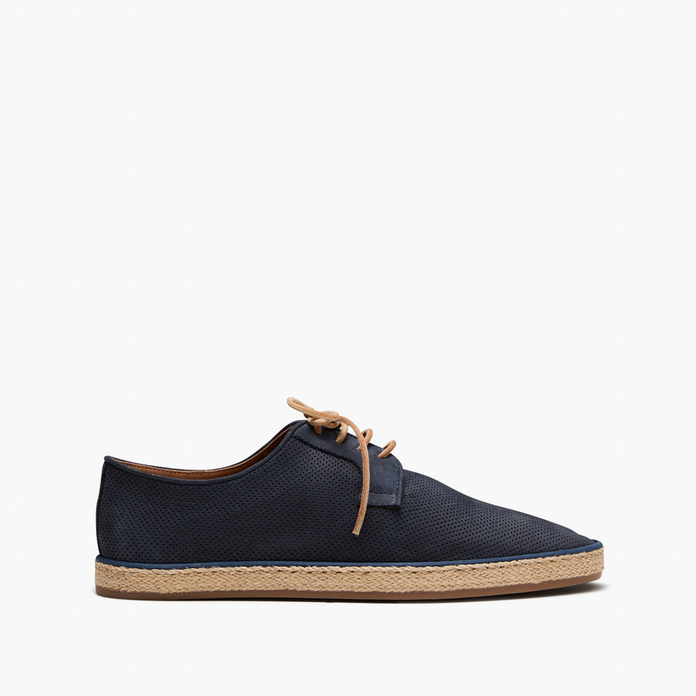 Panama Navy Nubuck Espadrilles