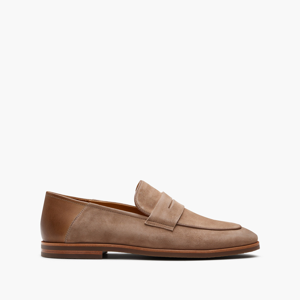 Giacomo Taupe Suede Loafers