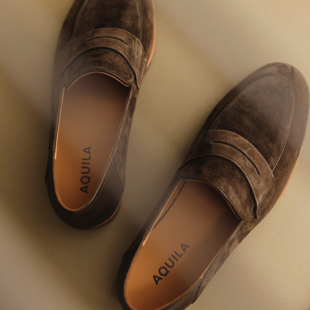 Giacomo Olive Suede Loafers