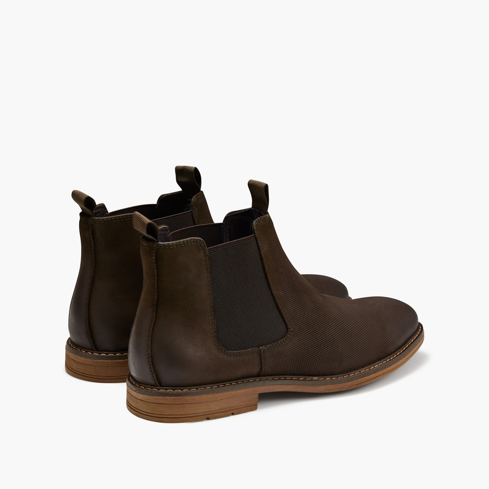 Miller Nubuck Brown Chelsea Boots