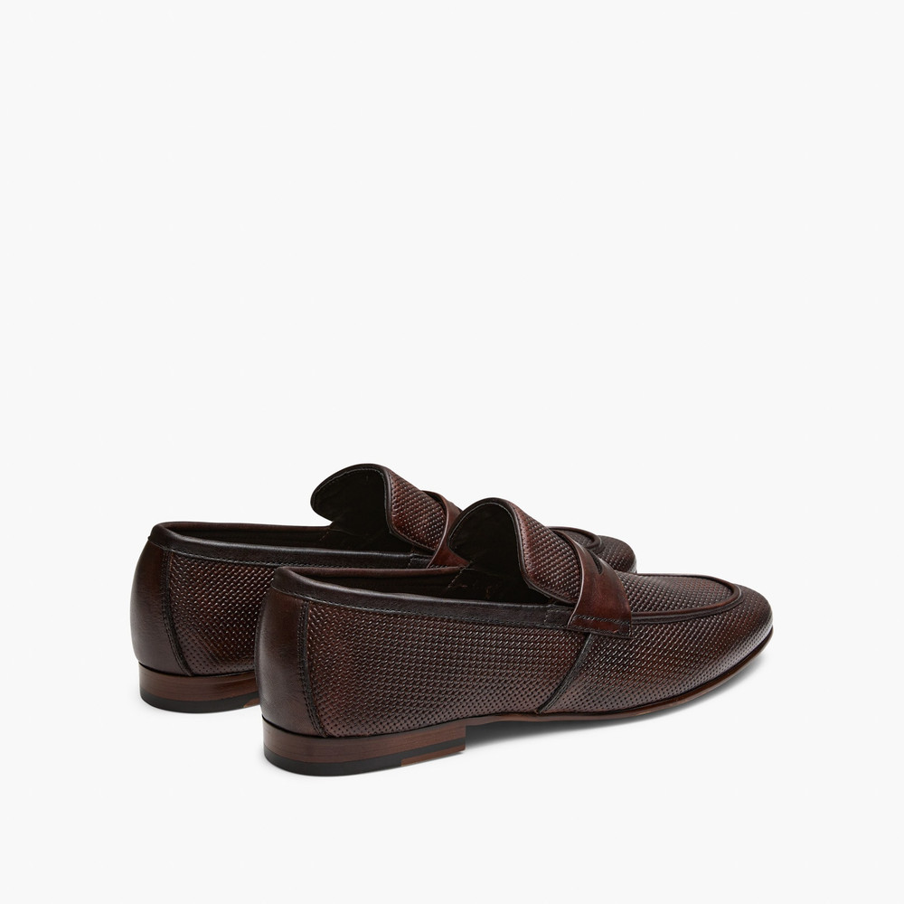 Cavarra Tan Penny Loafers