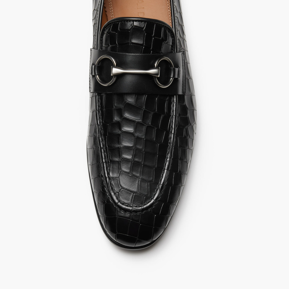 Candela Croc Black Loafers