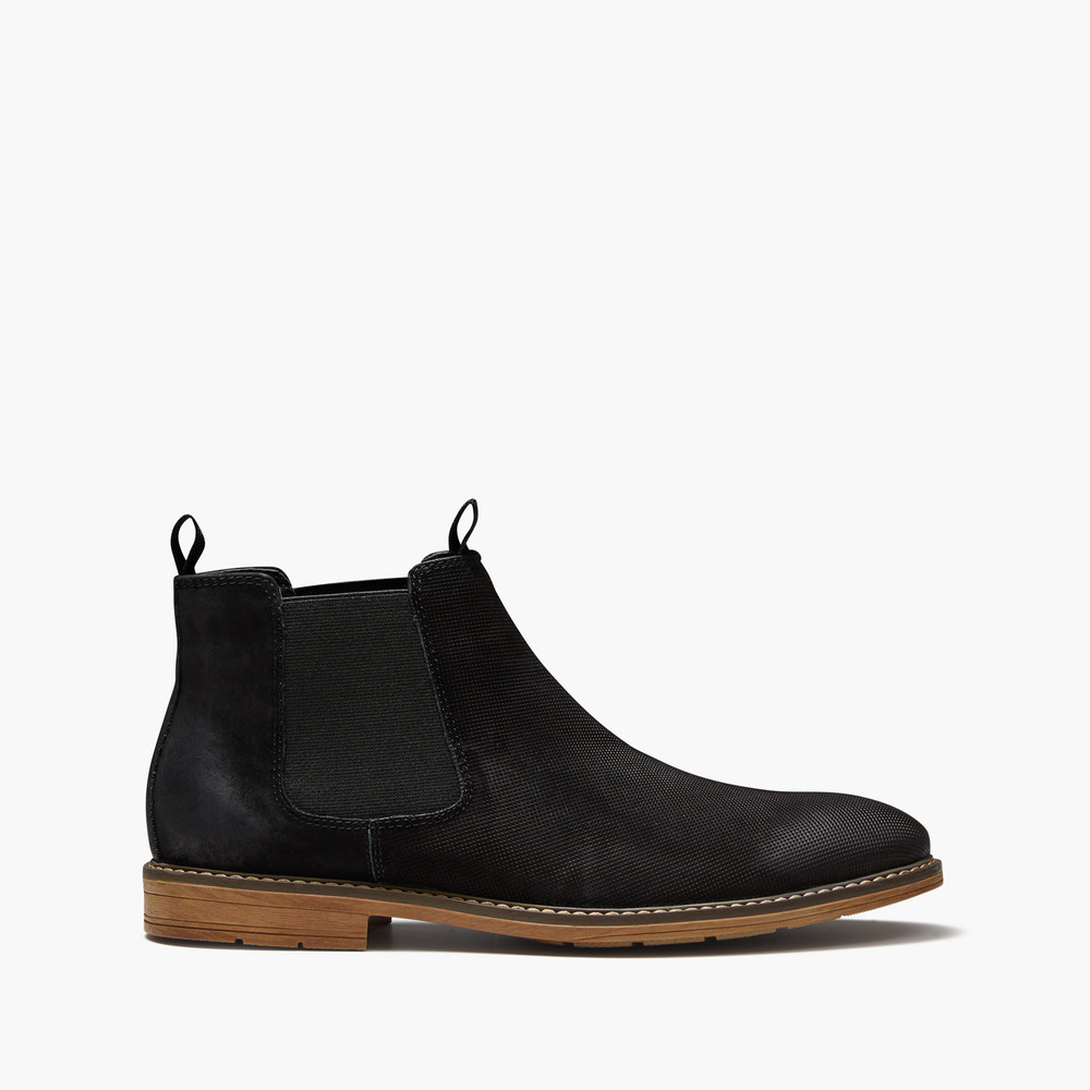 Miller Nubuck Black Chelsea Boots