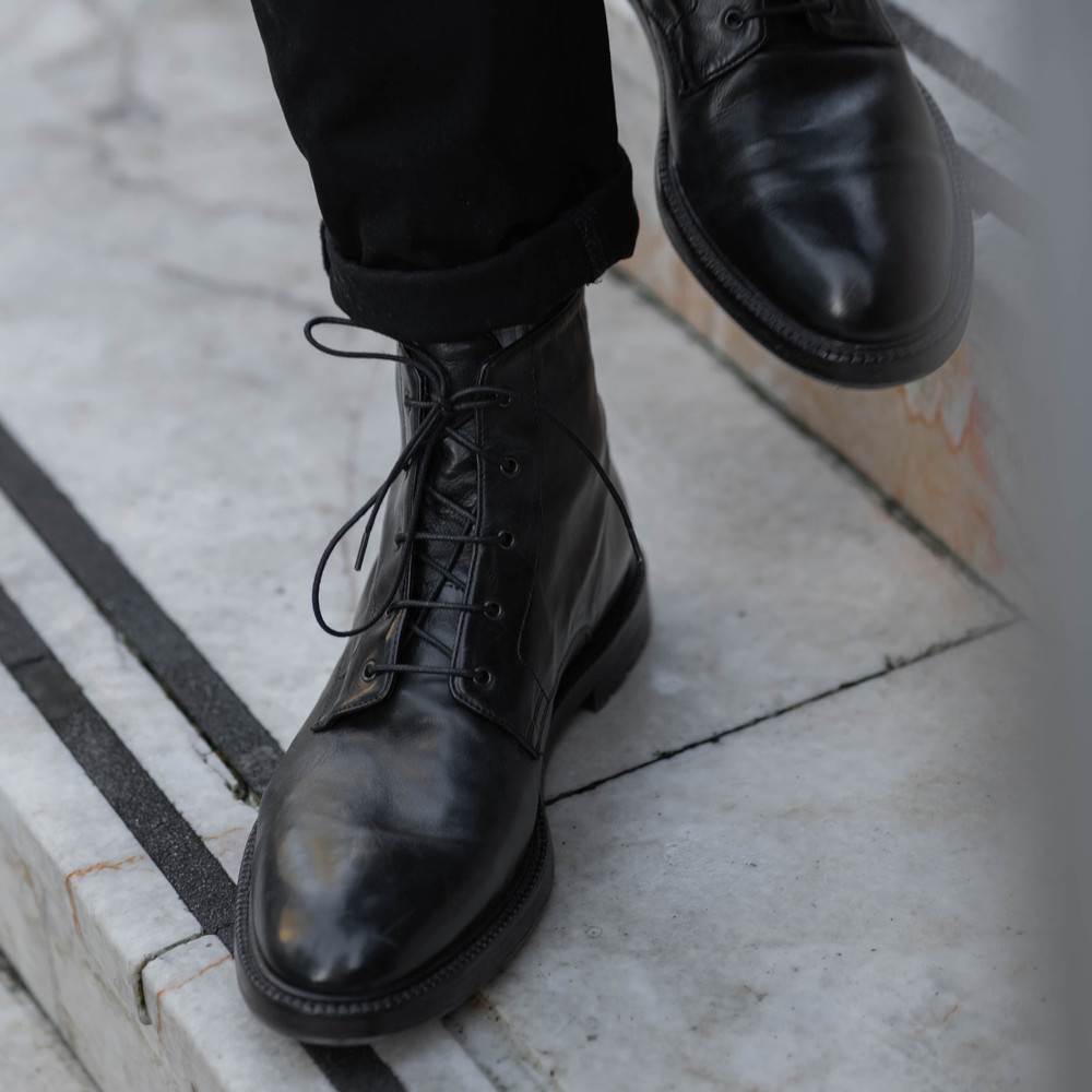 Ingram Black Military Boots