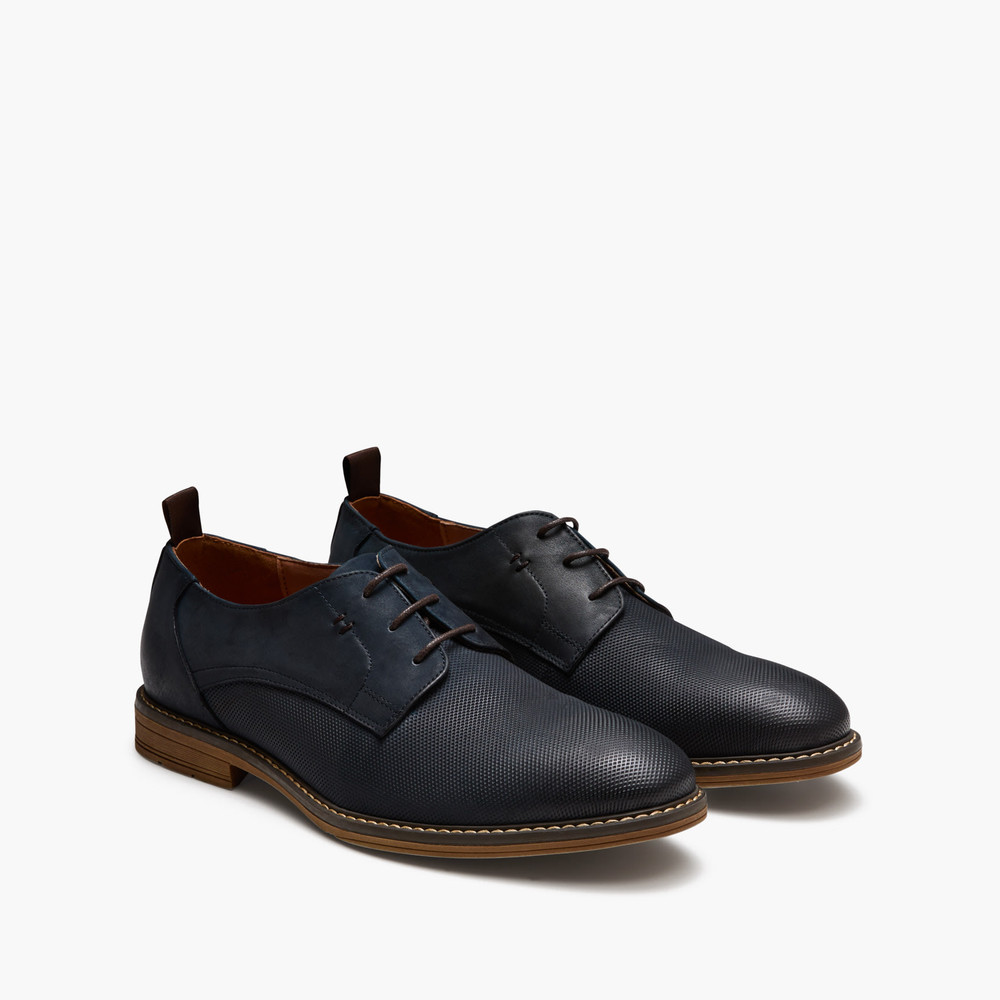 Kelly Navy Derby Shoes
