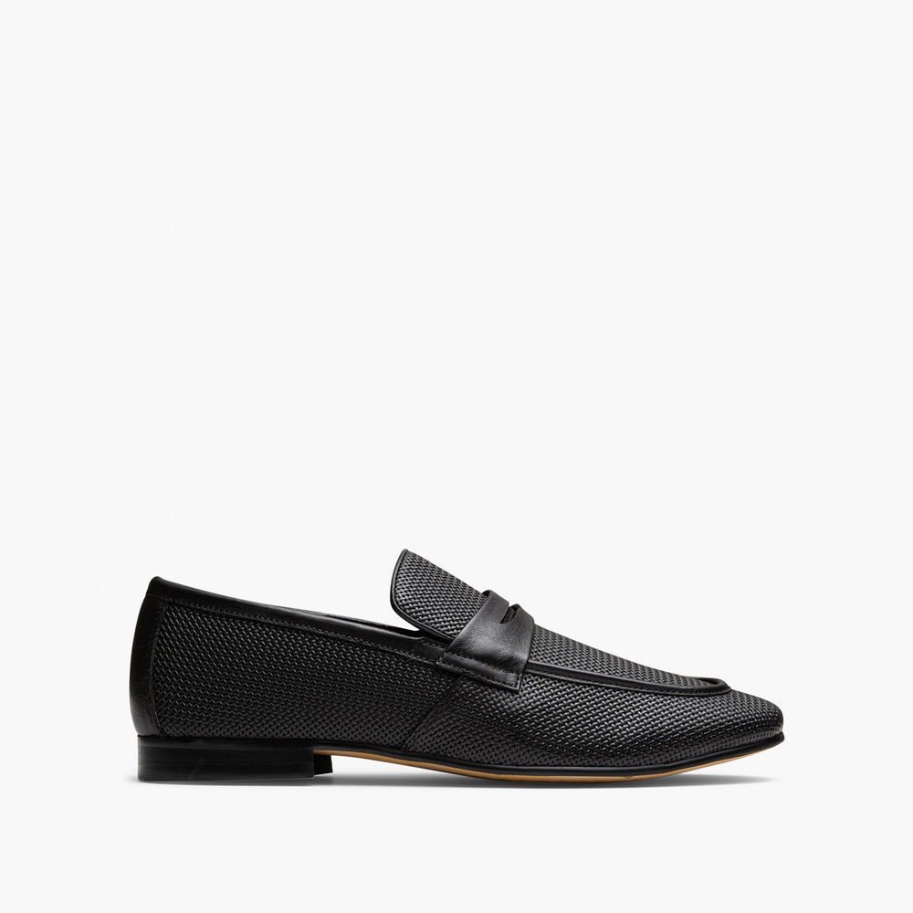Cavarra Black Penny Loafers