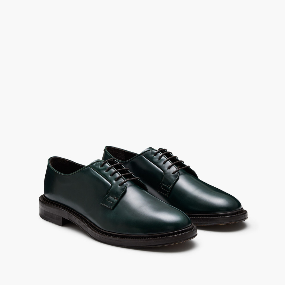 Rooney Dark Green Derby Shoes