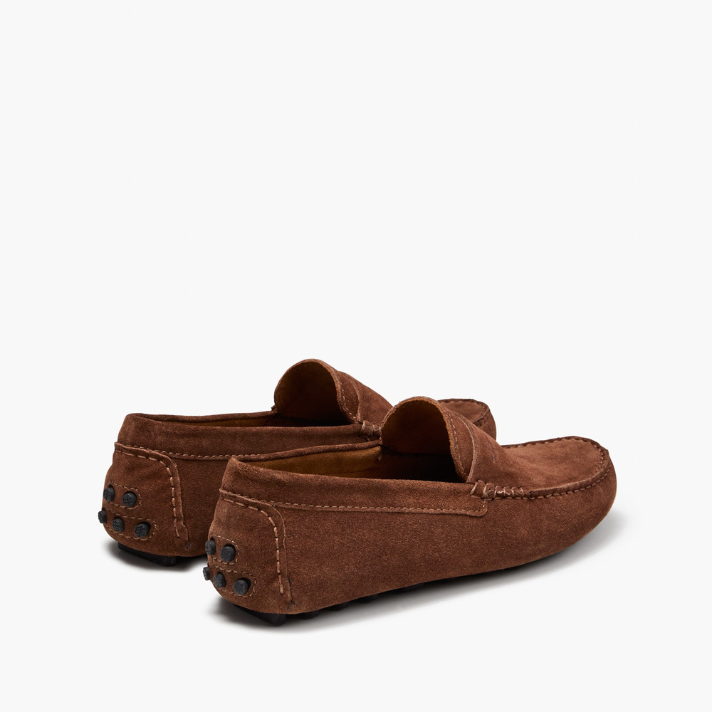 Carney Tobacco Suede Driving Shoes