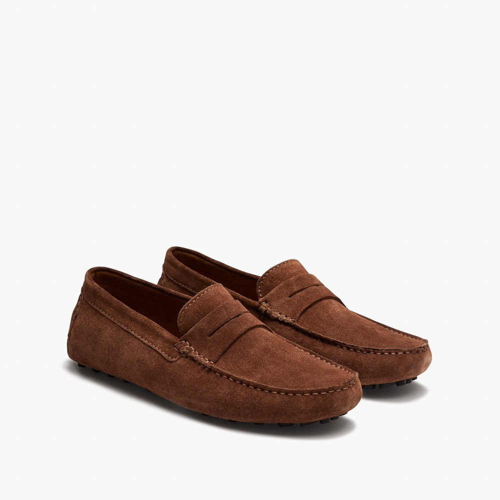 Carney Tobacco Suede Driving Shoes