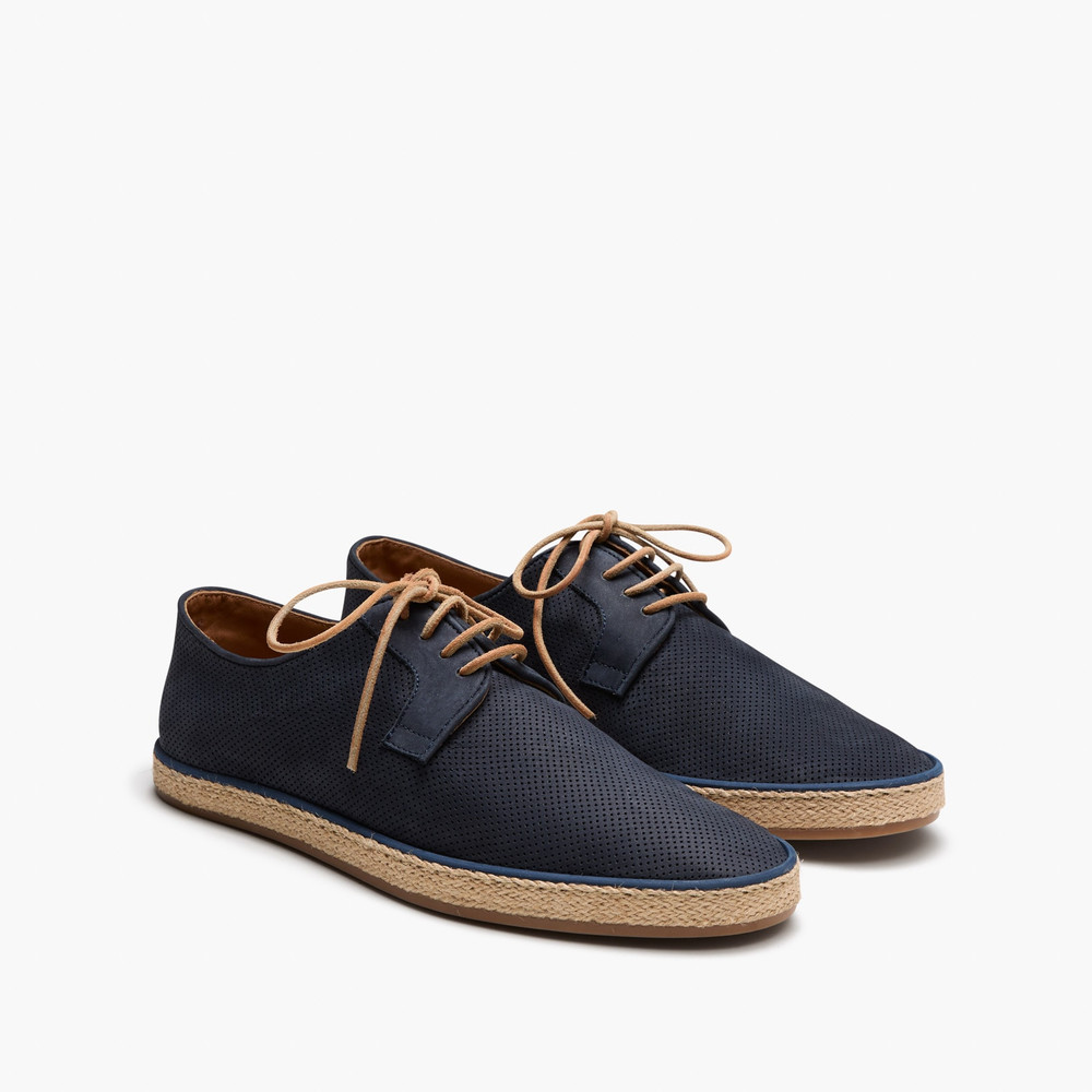 Panama Navy Nubuck Espadrilles