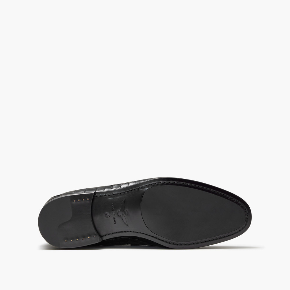 Candela Croc Black Loafers