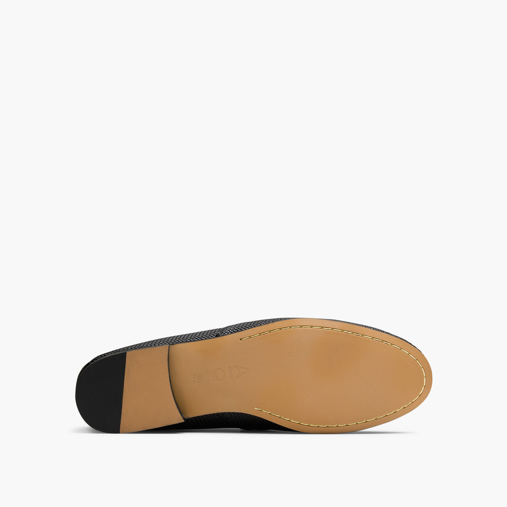 Cavarra Black Penny Loafers