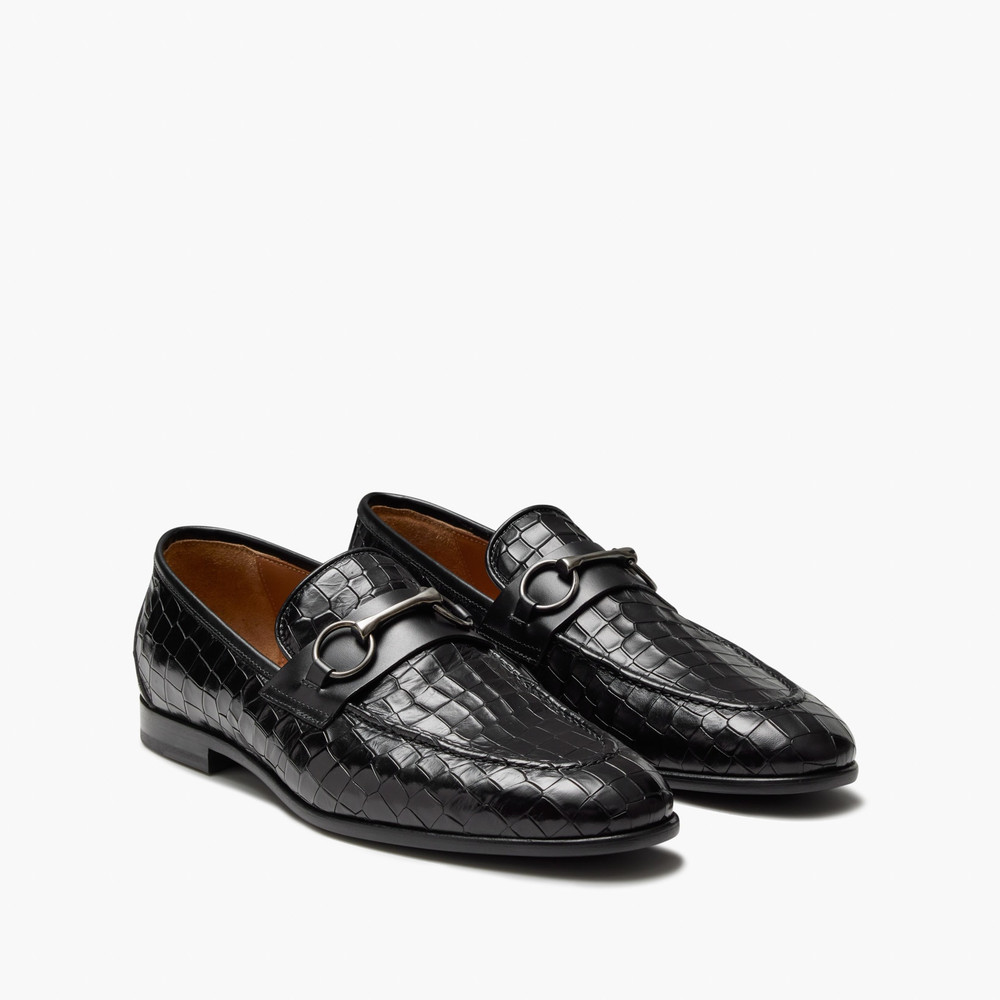 Candela Croc Black Loafers