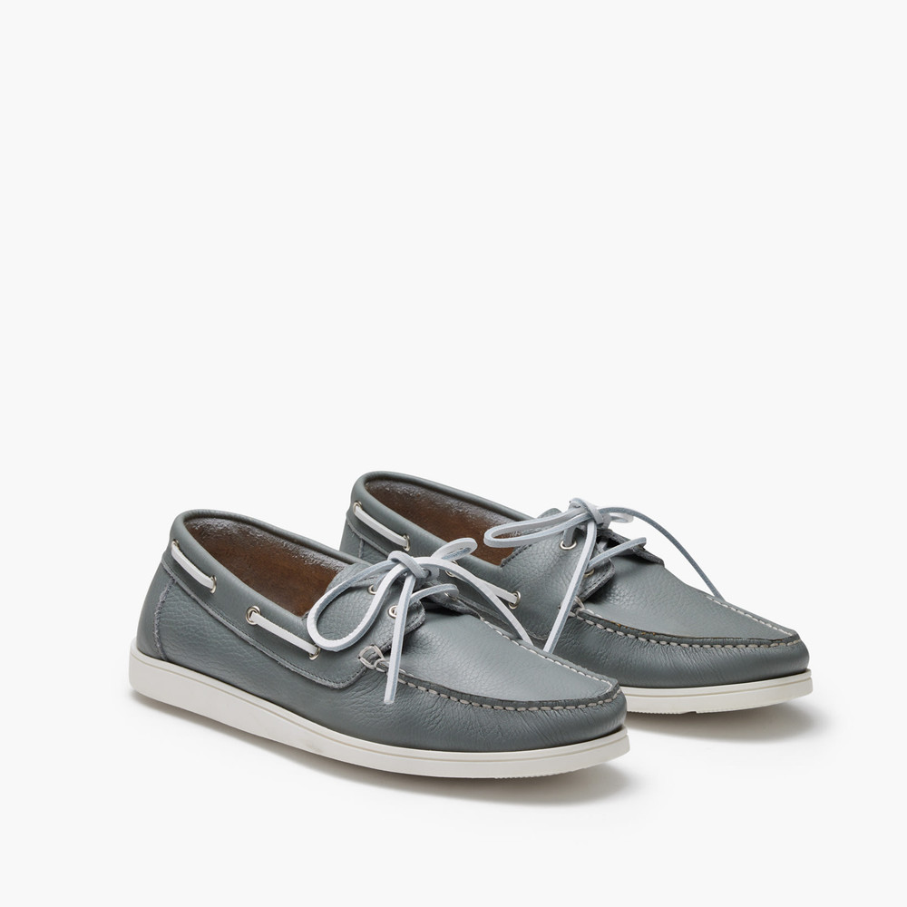 Porto Grey Boat Shoes