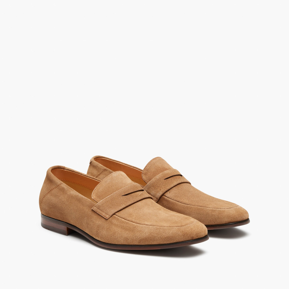 Porter Suede Taupe Loafers