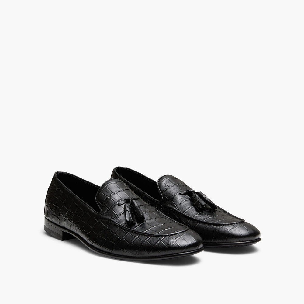 Alberto Croc Black Loafers