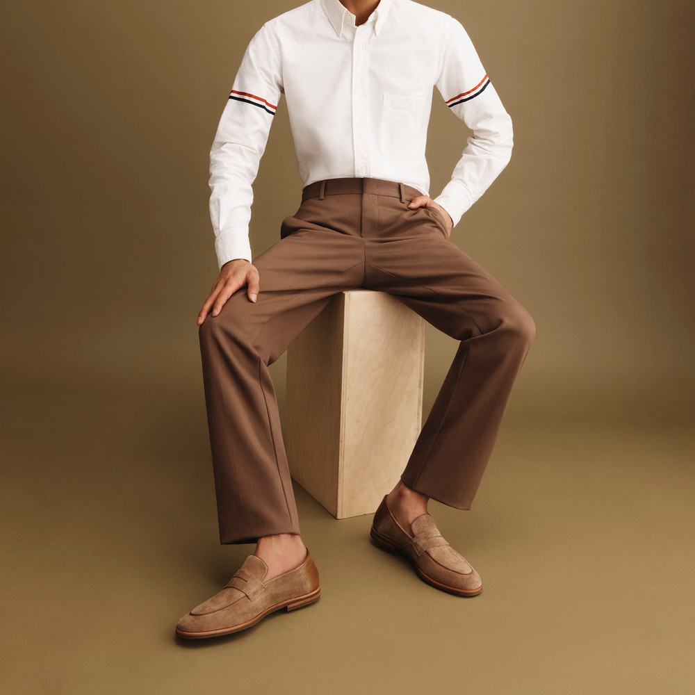 Giacomo Taupe Suede Loafers