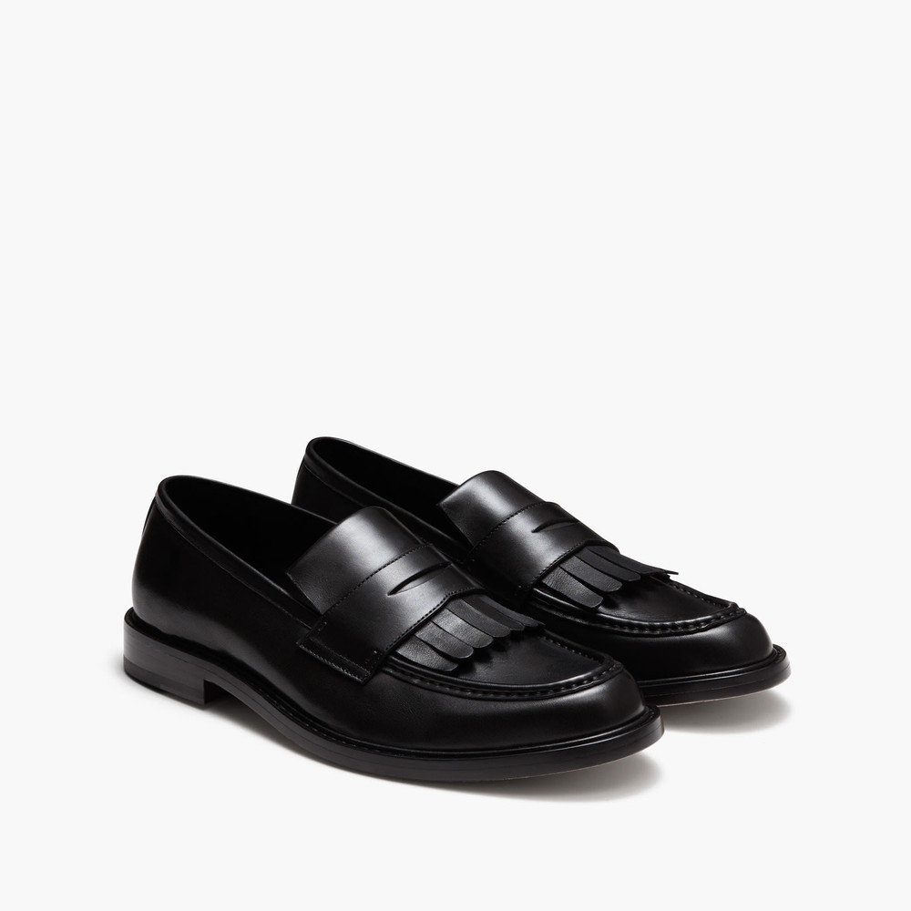McGregor Black Kilted Loafers