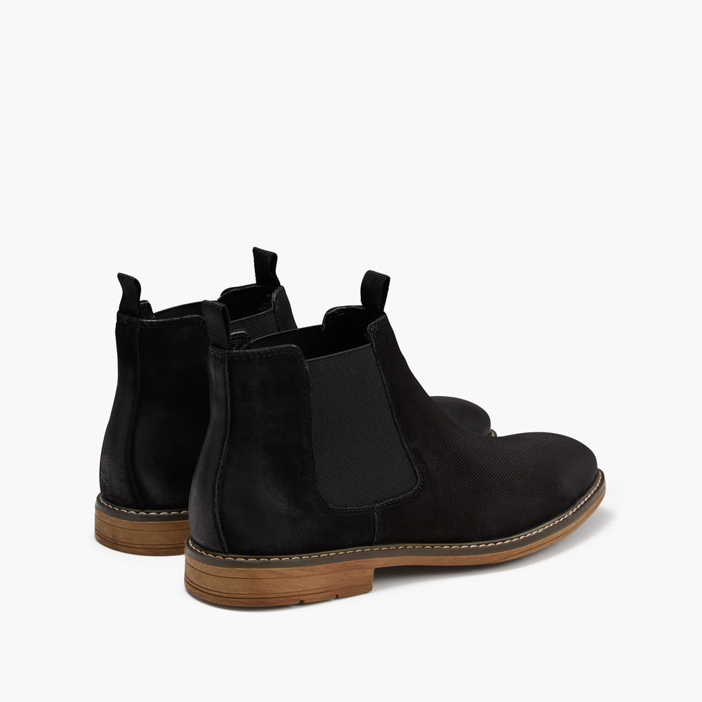 Miller Nubuck Black Chelsea Boots