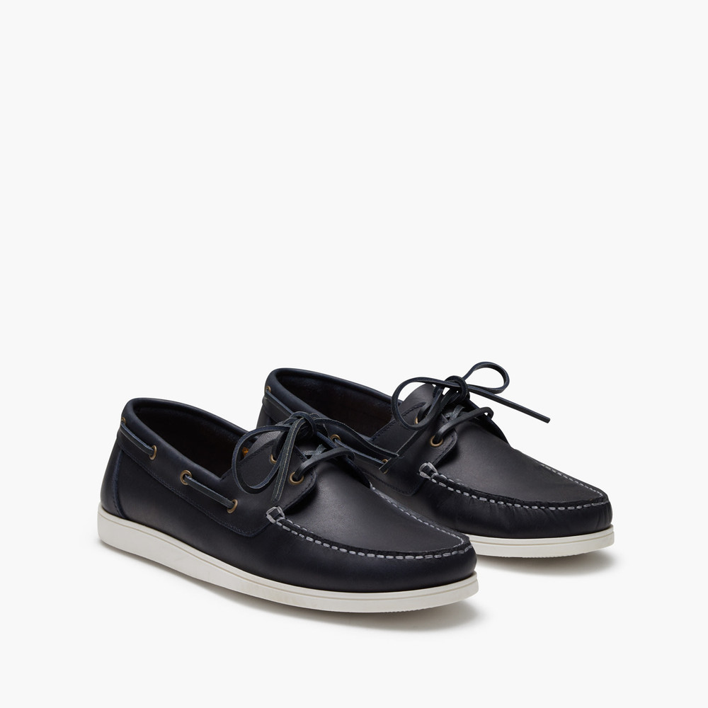 Porto Navy Boat Shoes