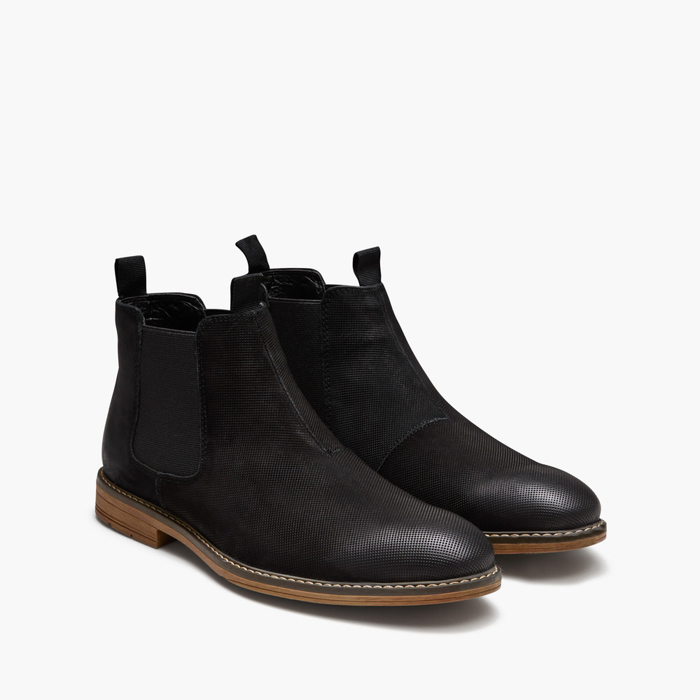 Miller Nubuck Black Chelsea Boots