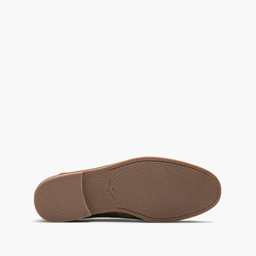 Giacomo Olive Suede Loafers