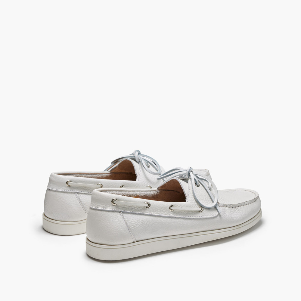 Porto White Boat Shoes