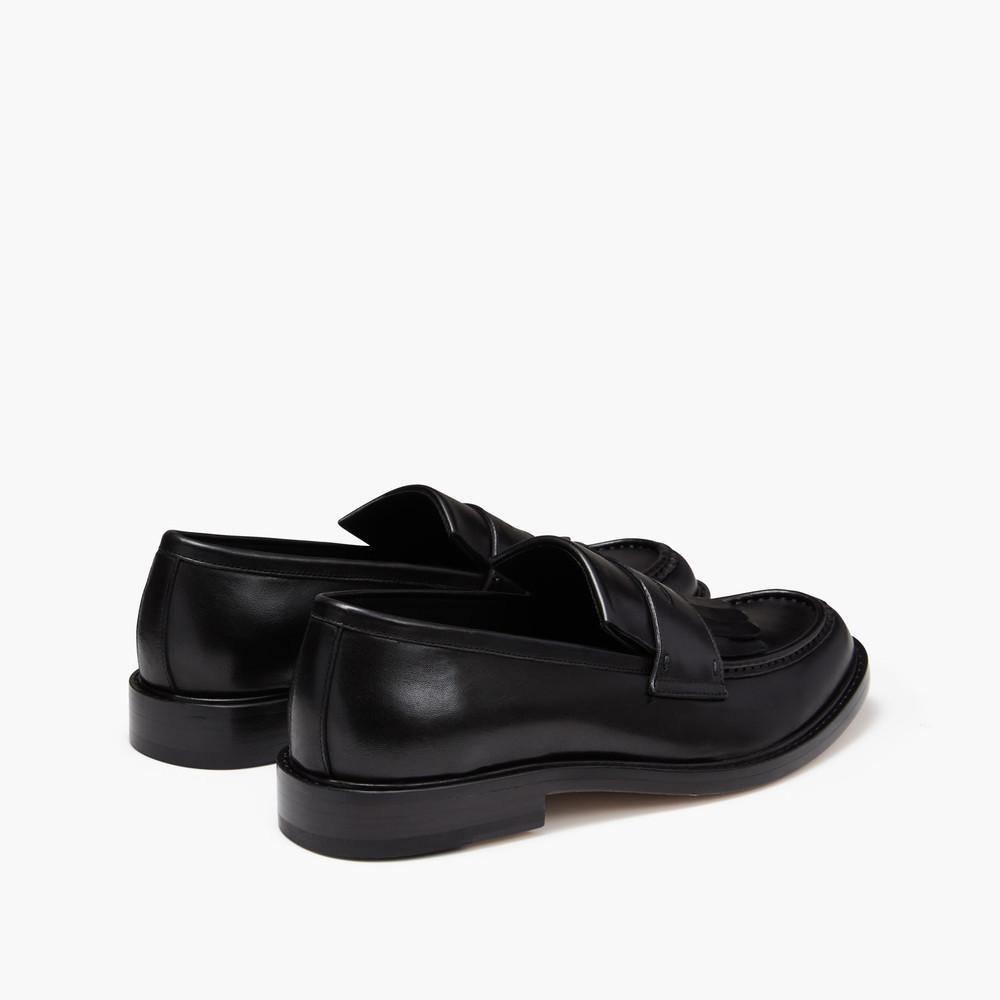 McGregor Black Kilted Loafers