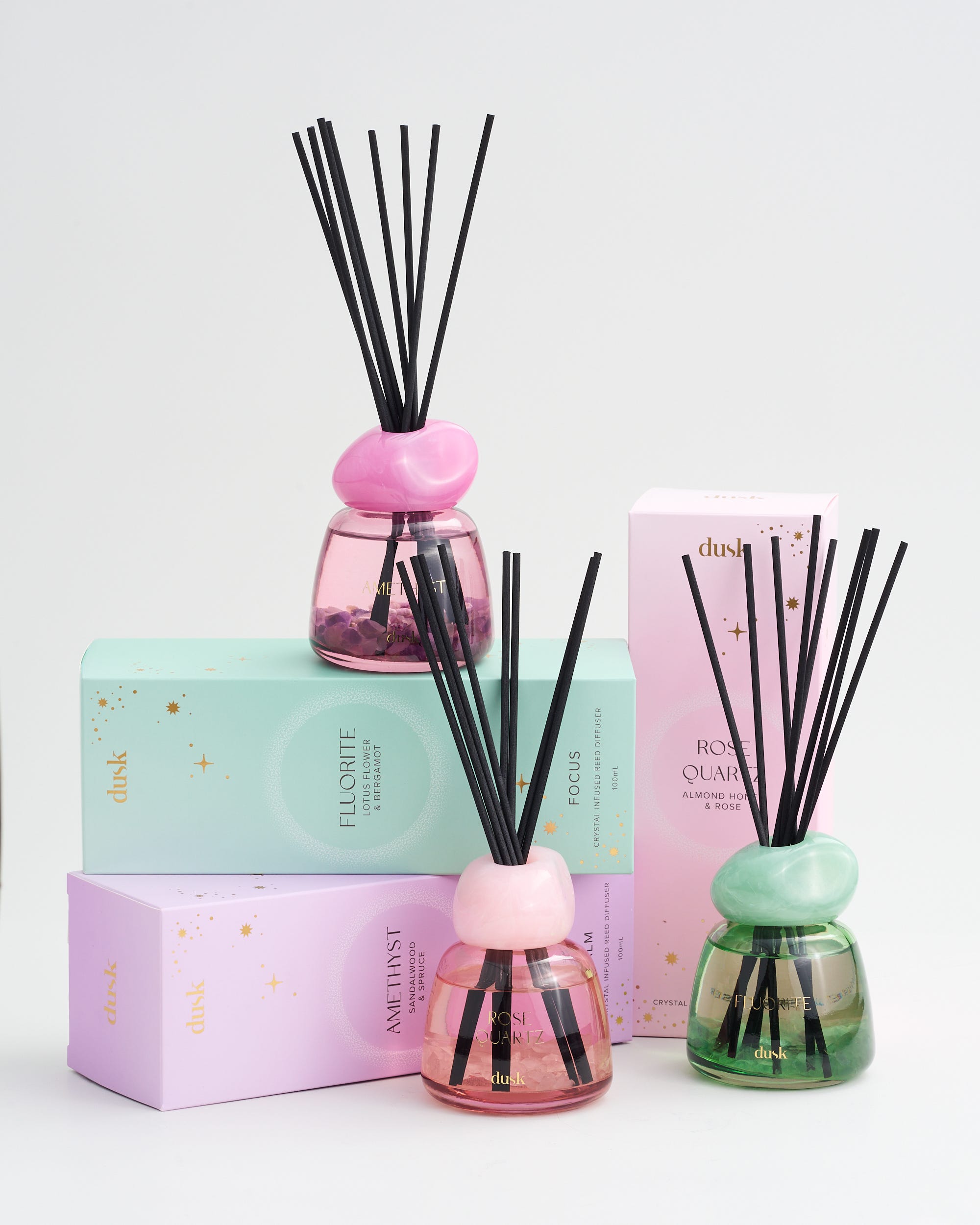 Rose Quartz Crystal Infused Reed Diffuser 100mL