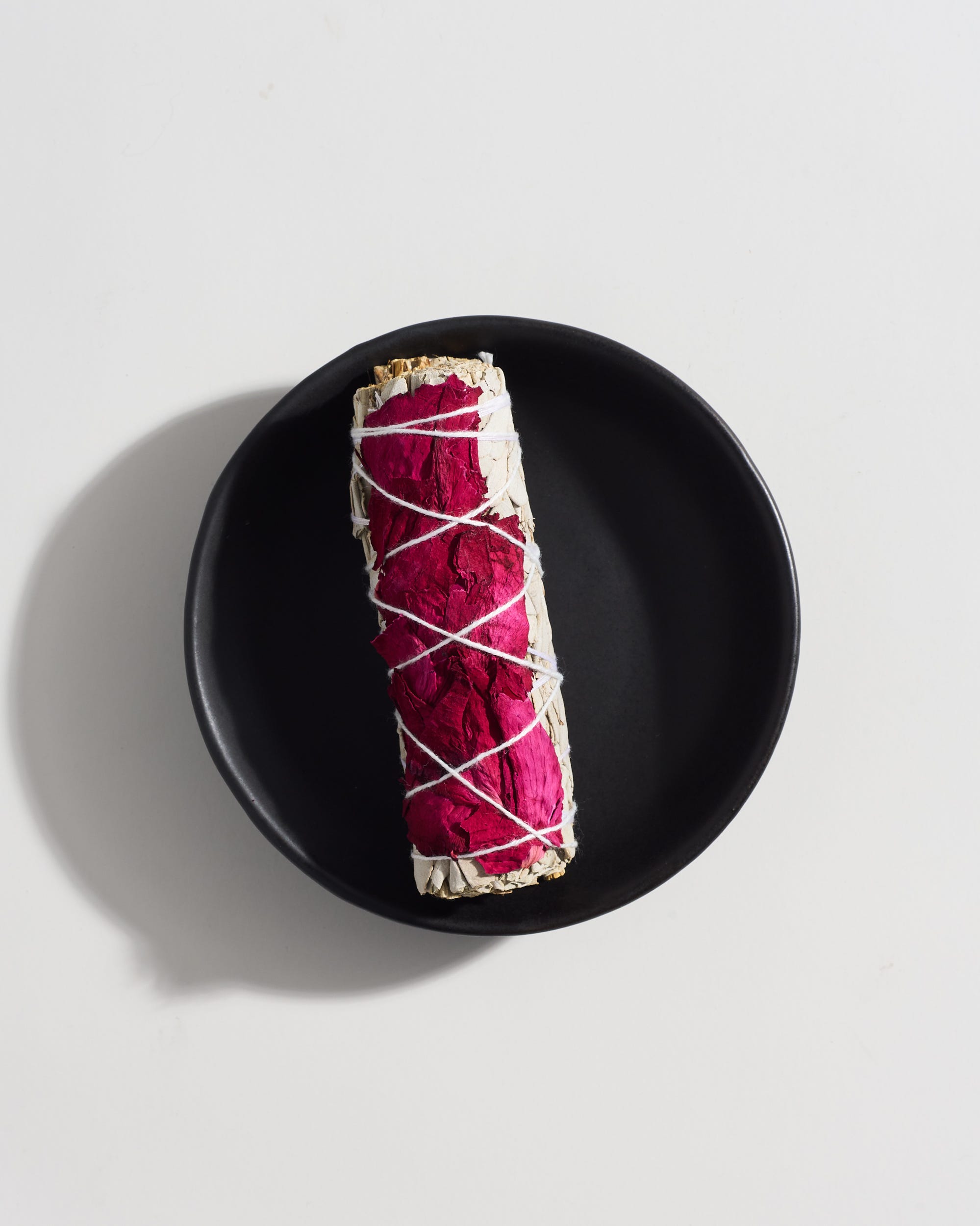 Sage Stick With Rose Petals