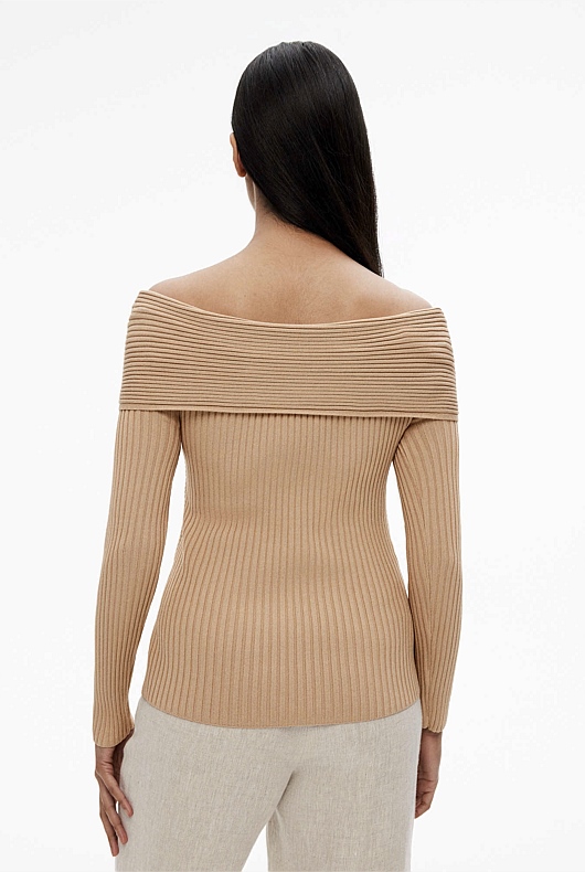 Wrap Front Knit - Washed Sand