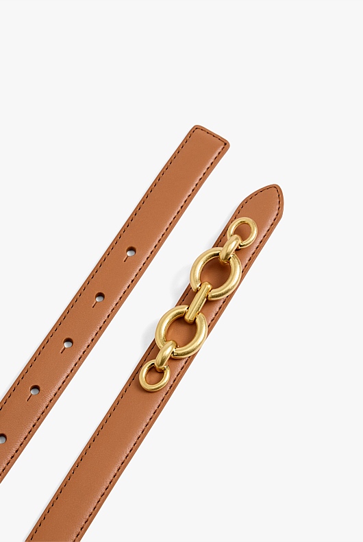 Oval Link Chain Belt - Faded Terracotta