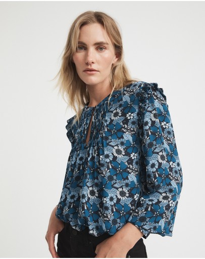 Witchery Mini Daisy Pintuck Blouse