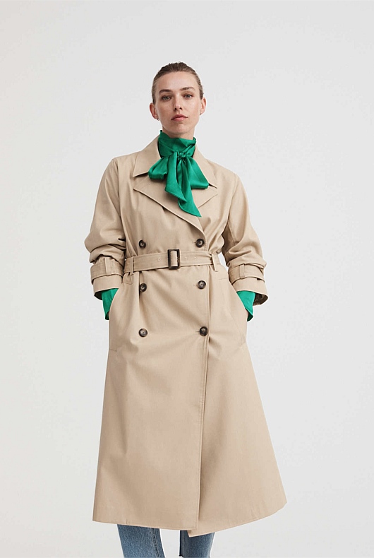 Classic Trench Coat - Pebble
