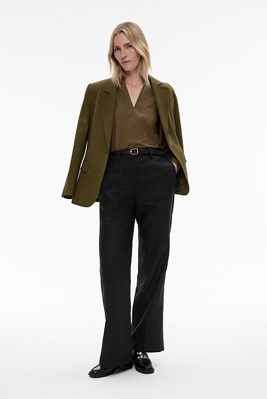 Cotton Seam Detail Blouse - Jungle