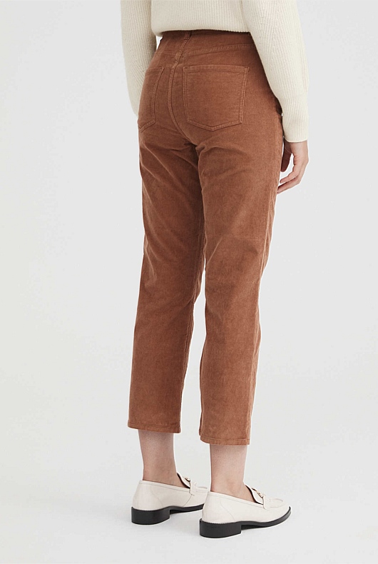 7/8 Cord Straight Jean - Camel