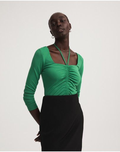 Witchery Ruched Halter Top