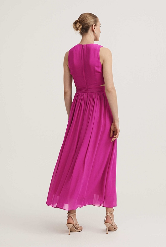 Cut Out Dress - Berry