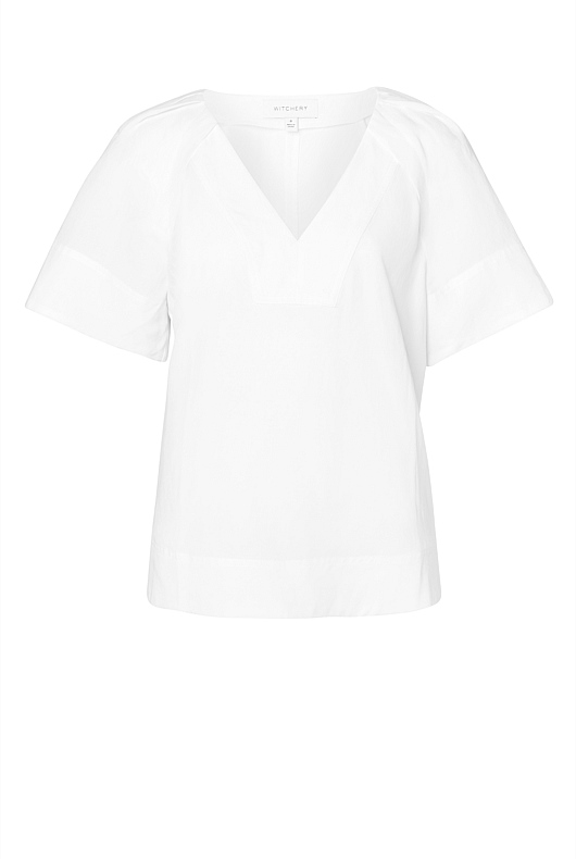 Stitch Detail Blouse - Pure White