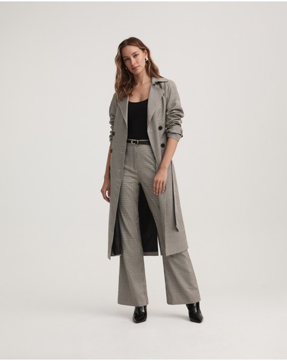 Witchery Check Trench Coat