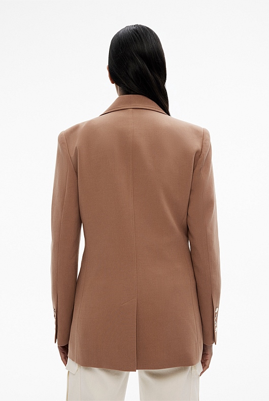 Classic Double Breasted Blazer - Camel