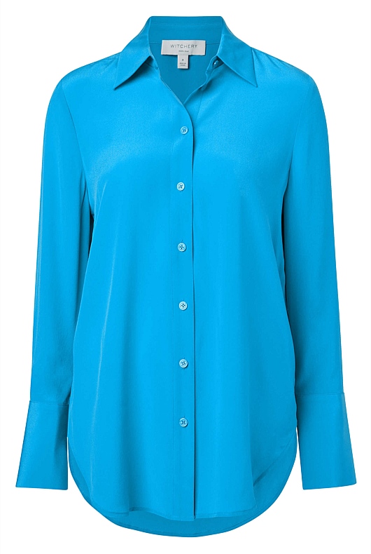 Silk Shirt - Bright Blue