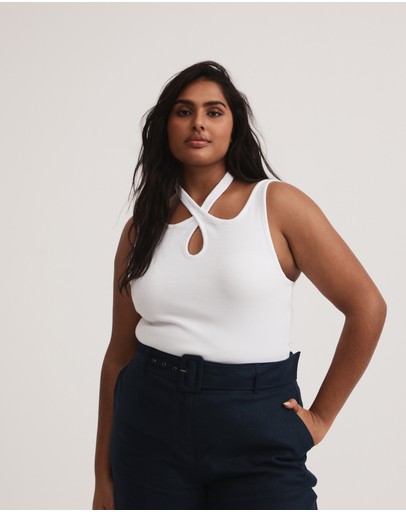 Witchery Cotton Rib Strap Tank