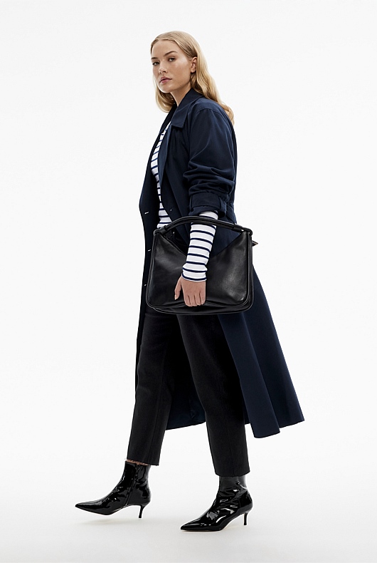 Stripe Long Sleeve Rib Top - Ink