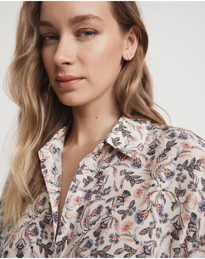 Witchery Baroque Print Silk Shirt