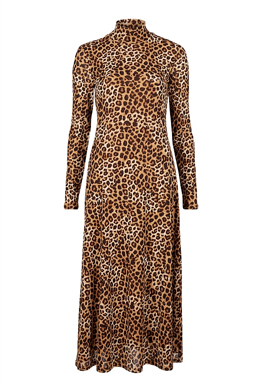Mesh Ocelot Print Dress - Ocelot Print