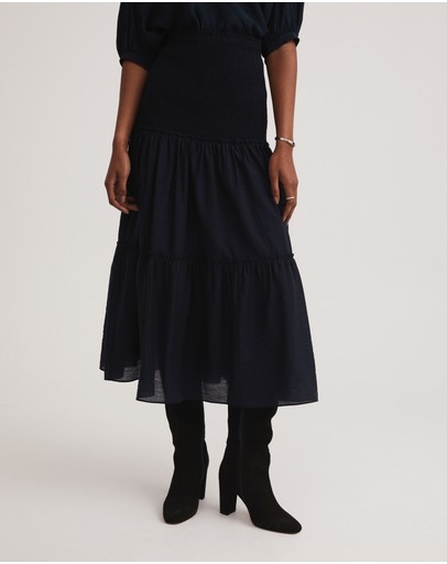 Witchery Texture Shirred Tiered Skirt